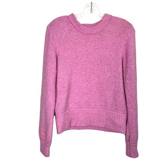 J. Crew women's Wool and Alpaca blend Crewneck Heather Rose/Pink Sweater Size Sm - Picture 3 of 13